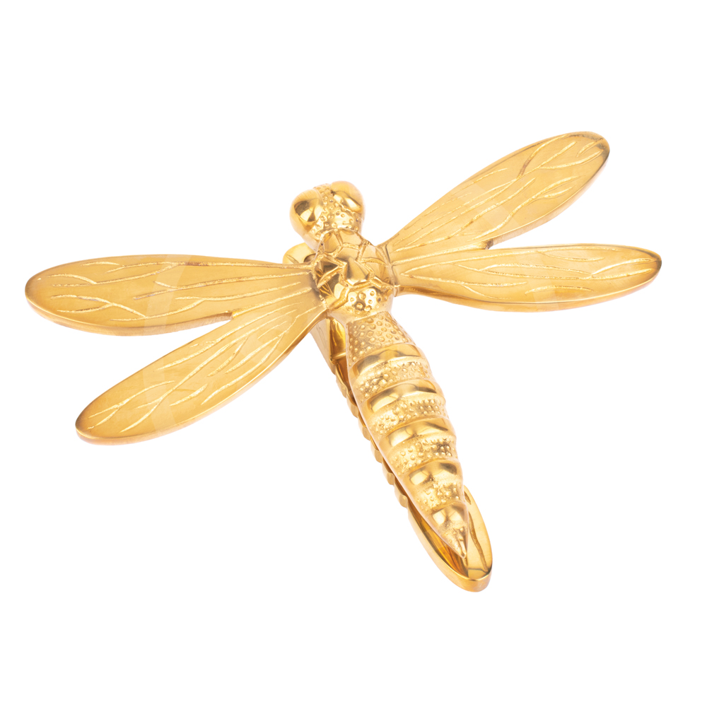 Brass Dragonfly Door Knocker - Brass